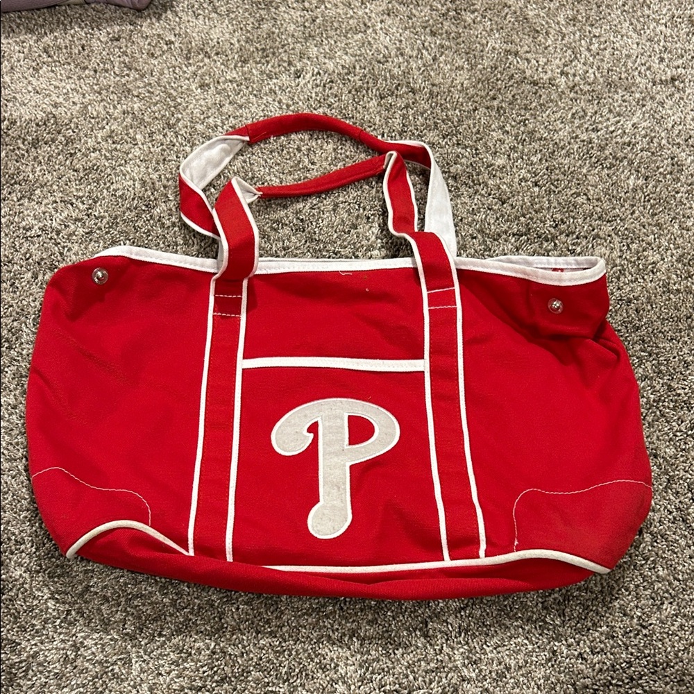 Red Canvas Shoulder Bag